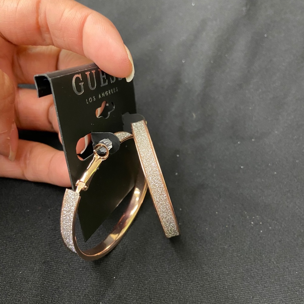 Guess Earrings Silver and Gold - Picture 2 of 4